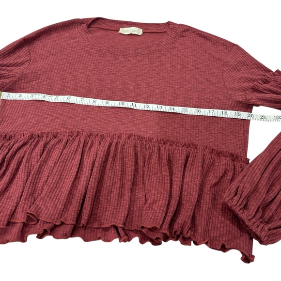 Altar'd State Women's Red-Mauve Small Babydoll Top - Picture 7 of 7